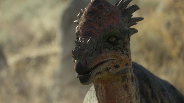 A Pachycephalosaurus close-up from the latest season of Prehistoric Planet.
